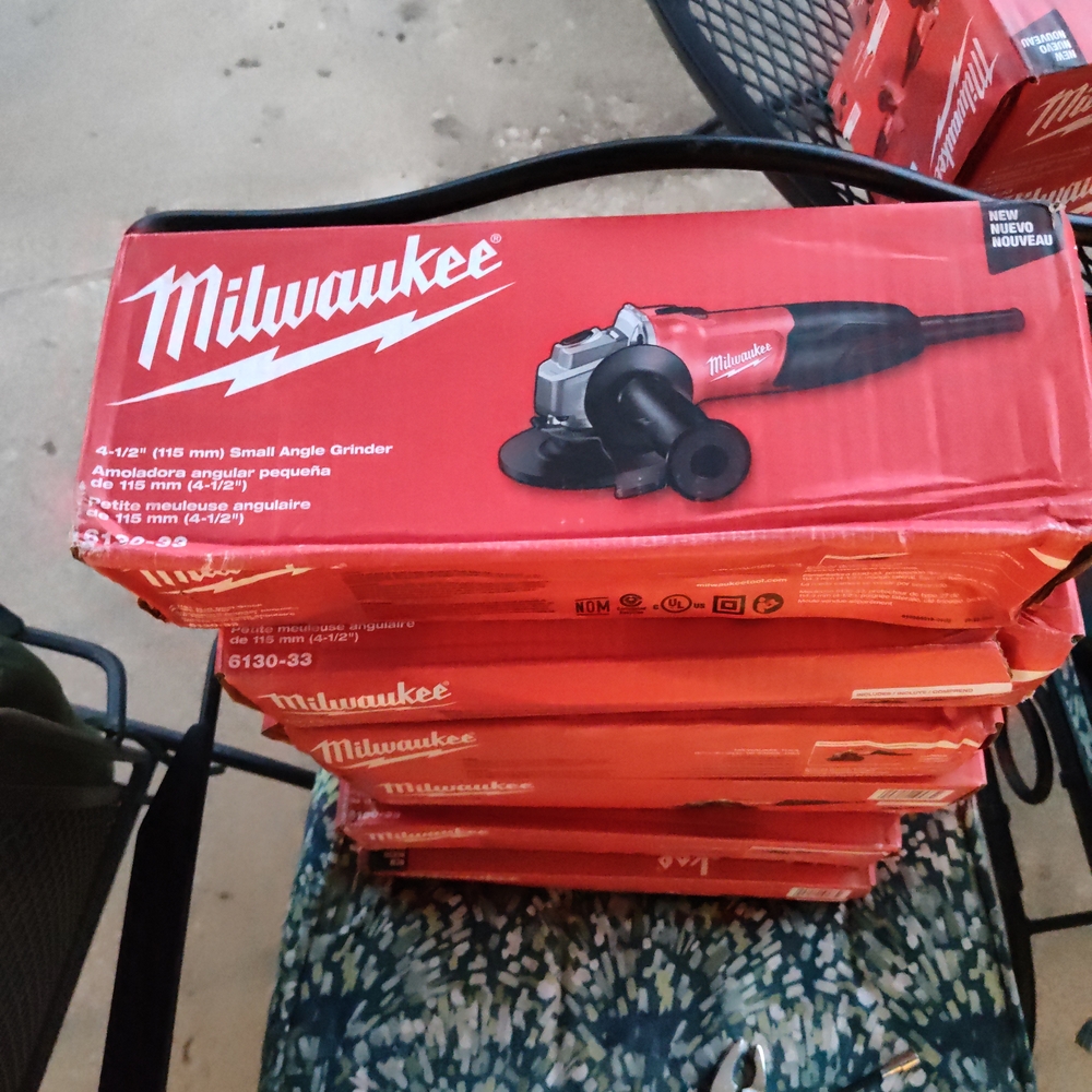 Milwaukee Red Small Angle Grinder